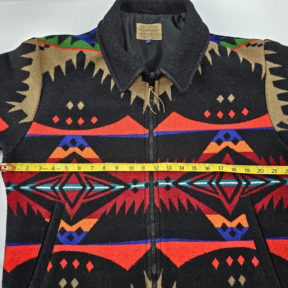 Pendleton High Grade Westernwear Med. Aztec Southwestern Jacket Vintage - Picture 8 of 10